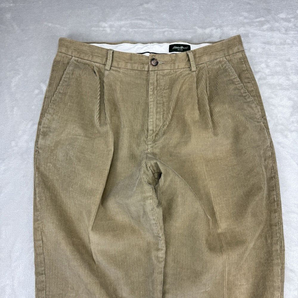 L.L. Bean Mens Elastic Stretch Comfort Waist Corduroy Pants 34x30 Cords Skater - Picture 3 of 8